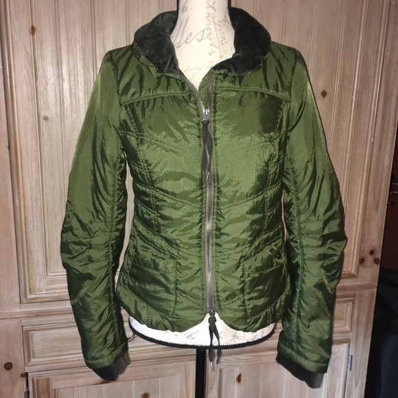 Free People Jackets & Blazers - Free People Green Puffer Coat Jacket Sz 4